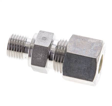 1/4'' NPT Male x 10S Stainless steel Straight Compression Fitting 630 Bar DIN 2353