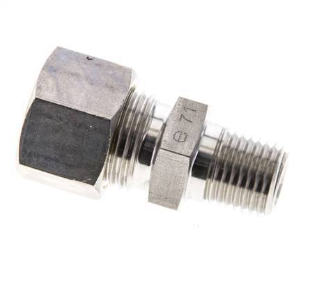 1/4'' NPT Male x 12L Stainless steel Straight Compression Fitting 315 Bar DIN 2353