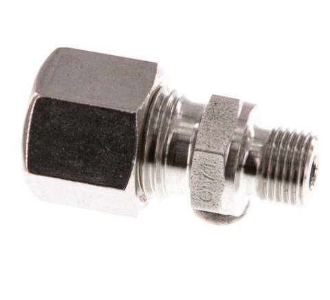 G 1/8'' Male x 8L Stainless steel Straight Compression Fitting 315 Bar DIN 2353