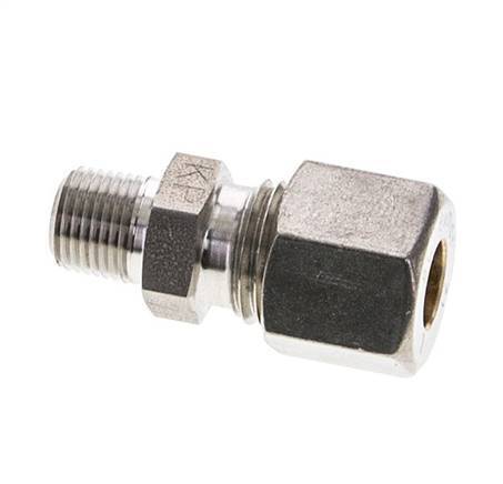1/8'' NPT Male x 8L Stainless steel Straight Compression Fitting 315 Bar DIN 2353