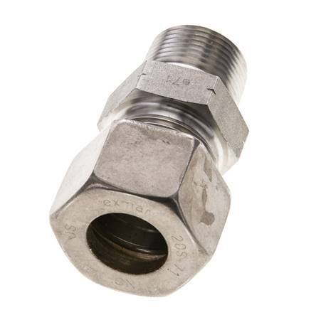 3/4'' NPT Male x 20S Stainless steel Straight Compression Fitting 400 Bar DIN 2353
