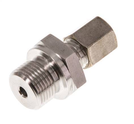 G 3/8'' Male x 6L Stainless steel Straight Compression Fitting 315 Bar DIN 2353