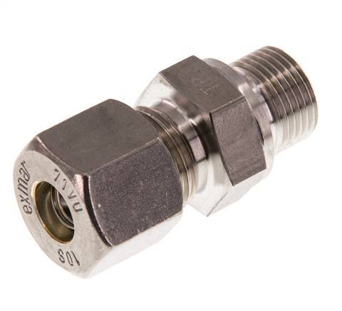 G 3/8'' Male x 10S Stainless steel Straight Compression Fitting 630 Bar DIN 2353