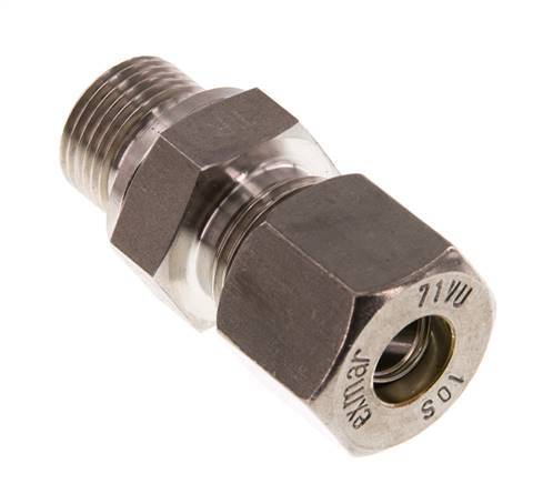 G 3/8'' Male x 10S Stainless steel Straight Compression Fitting 630 Bar DIN 2353