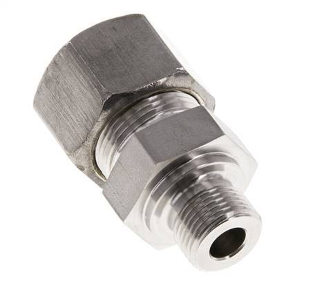 G 3/8'' Male x 16S Stainless steel Straight Compression Fitting 400 Bar DIN 2353