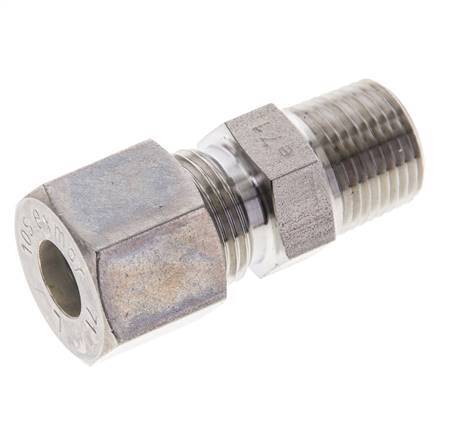 3/8'' NPT Male x 10S Stainless steel Straight Compression Fitting 630 Bar DIN 2353