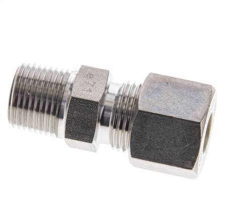 3/8'' NPT Male x 10S Stainless steel Straight Compression Fitting 630 Bar DIN 2353