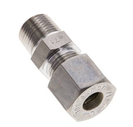 3/8'' NPT Male x 10S Stainless steel Straight Compression Fitting 630 Bar DIN 2353