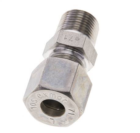 3/8'' NPT Male x 10S Stainless steel Straight Compression Fitting 630 Bar DIN 2353