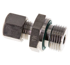 G 1/2'' Male x 10L Stainless steel Straight Compression Fitting with FKM Seal 315 Bar DIN 2353