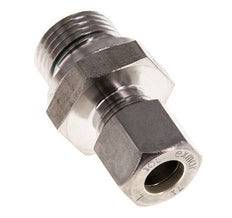 G 1/2'' Male x 10L Stainless steel Straight Compression Fitting with FKM Seal 315 Bar DIN 2353