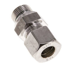 G 1/2'' Male x 14S Stainless steel Straight Compression Fitting with FKM Seal 630 Bar DIN 2353