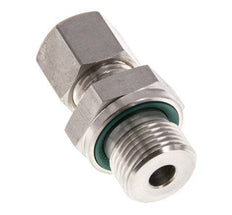 G 1/2'' Male x 18L Stainless steel Straight Compression Fitting with FKM Seal 315 Bar DIN 2353
