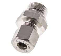 G 1/2'' Male x 18L Stainless steel Straight Compression Fitting with FKM Seal 315 Bar DIN 2353