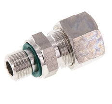 G 1/4'' Male x 12L Stainless steel Straight Compression Fitting with FKM Seal 315 Bar DIN 2353
