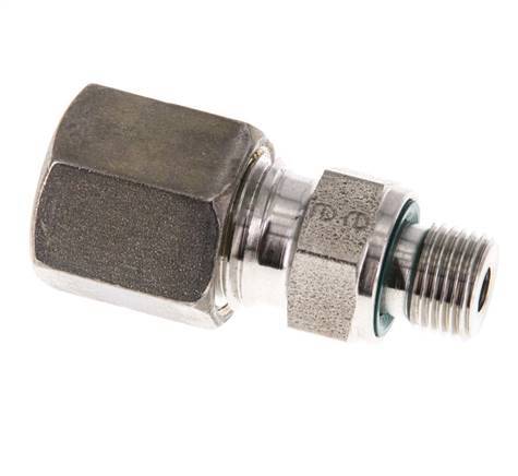 G 1/8'' Male x 6S Stainless steel Straight Compression Fitting with FKM Seal 630 Bar DIN 2353
