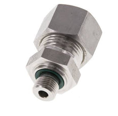 G 1/8'' Male x 12L Stainless steel Straight Compression Fitting with FKM Seal 315 Bar DIN 2353
