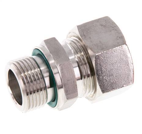 G 3/4'' Male x 22L Stainless steel Straight Compression Fitting with FKM Seal 160 Bar DIN 2353