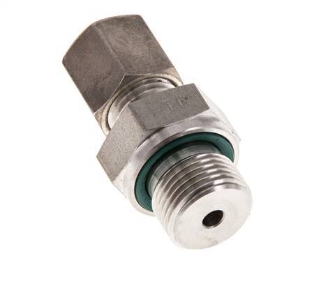 G 3/8'' Male x 6S Stainless steel Straight Compression Fitting with FKM Seal 630 Bar DIN 2353