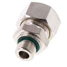 G 3/8'' Male x 18L Stainless steel Straight Compression Fitting with FKM Seal 315 Bar DIN 2353