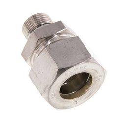 G 3/8'' Male x 18L Stainless steel Straight Compression Fitting with FKM Seal 315 Bar DIN 2353