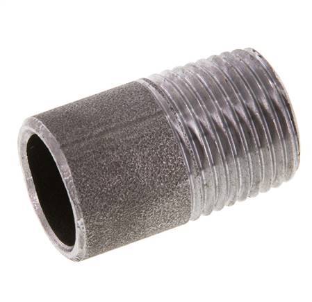 R 1/2'' Male x 21.3mm Steel Pipe Nipple with Welding End 50 Bar DIN 2982 - 35mm [5 Pieces]