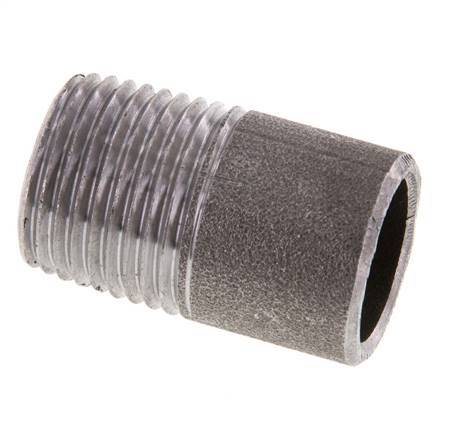 R 1/2'' Male x 21.3mm Steel Pipe Nipple with Welding End 50 Bar DIN 2982 - 35mm [5 Pieces]