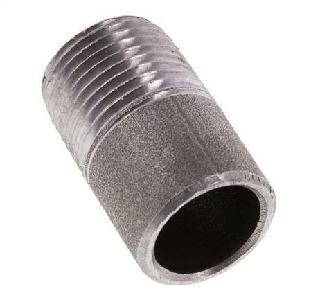 R 1/2'' Male x 21.3mm Steel Pipe Nipple with Welding End 50 Bar DIN 2982 - 35mm [5 Pieces]