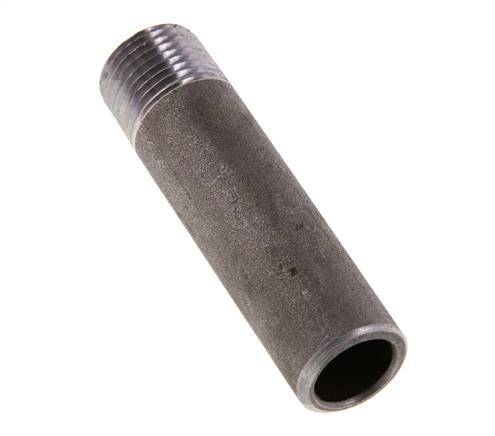 R 1/2'' Male x 21.3mm Steel Pipe Nipple with Welding End 50 Bar DIN 2982 - 80mm [5 Pieces]