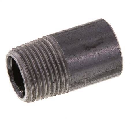 R 3/8'' Male x 17.2mm Steel Pipe Nipple with Welding End 50 Bar DIN 2982 - 30mm [5 Pieces]