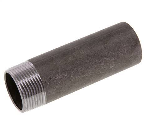 R 1 1/4'' Male x 42.4mm Steel Pipe Nipple with Welding End 50 Bar DIN 2982 - 120mm