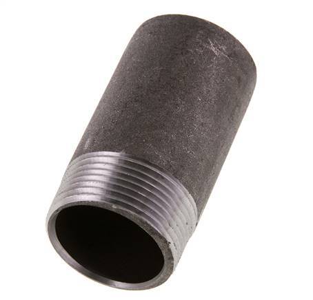 R 1 1/4'' Male x 42.4mm Steel Pipe Nipple with Welding End 50 Bar DIN 2982 - 80mm [5 Pieces]