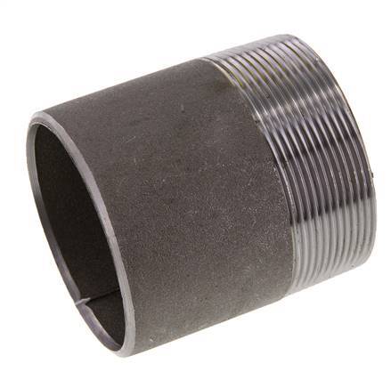 R 2 1/2'' Male x 76.1mm Steel Pipe Nipple with Welding End 50 Bar DIN 2982 - 80mm