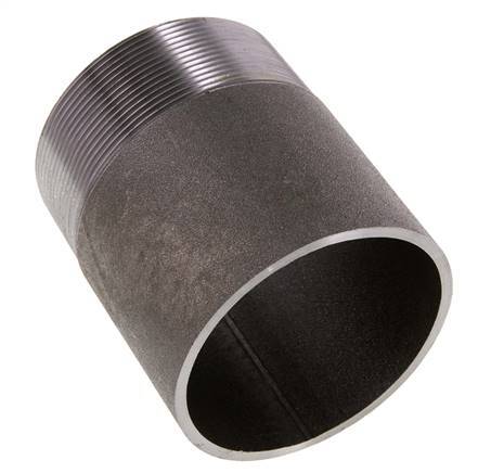 R 3'' Male x 88.9mm Steel Pipe Nipple with Welding End 50 Bar DIN 2982 - 100mm