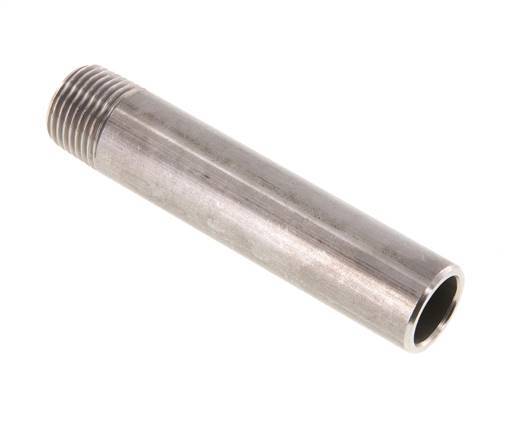 R 1/2'' Male x 21.3mm Stainless steel Pipe Nipple with Welding End 20 Bar DIN 2982 - 100mm