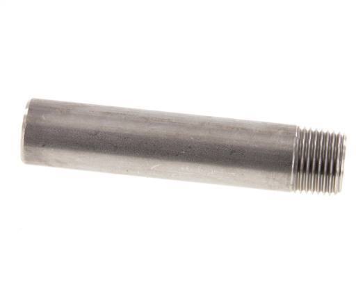 R 1/2'' Male x 21.3mm Stainless steel Pipe Nipple with Welding End 20 Bar DIN 2982 - 100mm