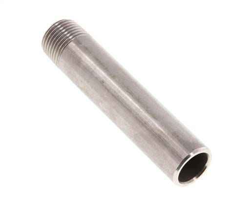 R 1/2'' Male x 21.3mm Stainless steel Pipe Nipple with Welding End 20 Bar DIN 2982 - 100mm