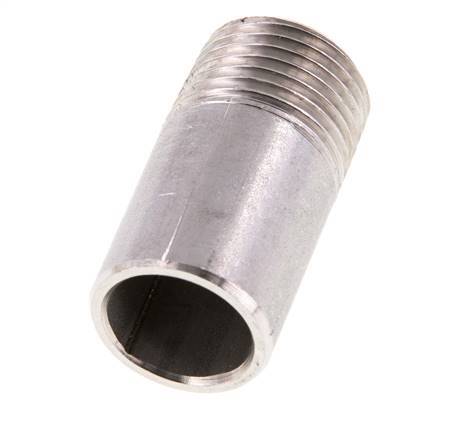 R 1/2'' Male x 21.3mm Stainless steel Pipe Nipple with Welding End 20 Bar DIN 2982 - 40mm