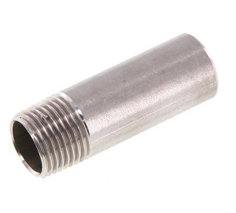R 1/2'' Male x 21.3mm Stainless steel Pipe Nipple with Welding End 20 Bar DIN 2982 - 60mm