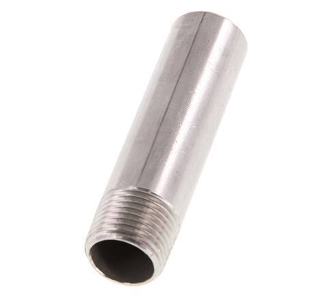 R 1/2'' Male x 21.3mm Stainless steel Pipe Nipple with Welding End 20 Bar DIN 2982 - 80mm