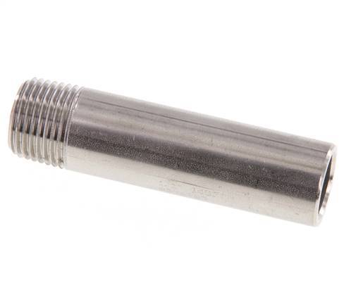 R 1/2'' Male x 21.3mm Stainless steel Pipe Nipple with Welding End 20 Bar DIN 2982 - 80mm