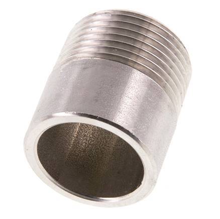 R 3/4'' Male x 26.9mm Stainless steel Pipe Nipple with Welding End 20 Bar DIN 2982 - 30mm