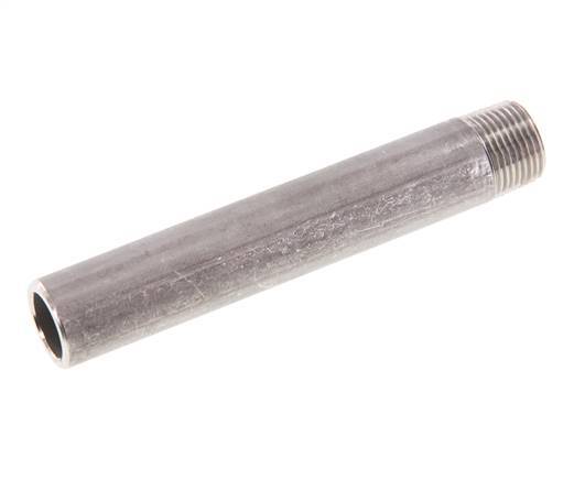R 3/8'' Male x 17.2mm Stainless steel Pipe Nipple with Welding End 20 Bar DIN 2982 - 100mm