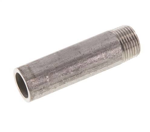 R 3/8'' Male x 17.2mm Stainless steel Pipe Nipple with Welding End 20 Bar DIN 2982 - 60mm