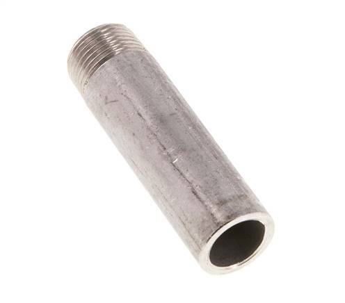 R 3/8'' Male x 17.2mm Stainless steel Pipe Nipple with Welding End 20 Bar DIN 2982 - 60mm