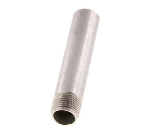 R 3/8'' Male x 17.2mm Stainless steel Pipe Nipple with Welding End 20 Bar DIN 2982 - 80mm
