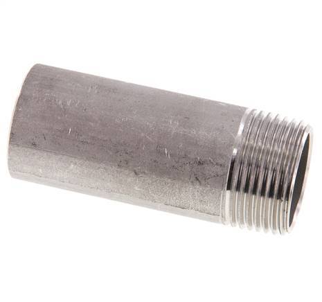 R 1'' Male x 33.7mm Stainless steel Pipe Nipple with Welding End 20 Bar DIN 2982 - 80mm