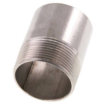 R 1 1/2'' Male x 48.3mm Stainless steel Pipe Nipple with Welding End 20 Bar DIN 2982 - 60mm