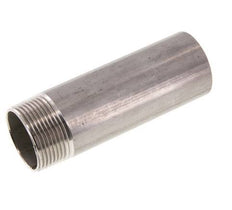 R 1 1/4'' Male x 42.4mm Stainless steel Pipe Nipple with Welding End 20 Bar DIN 2982 - 120mm