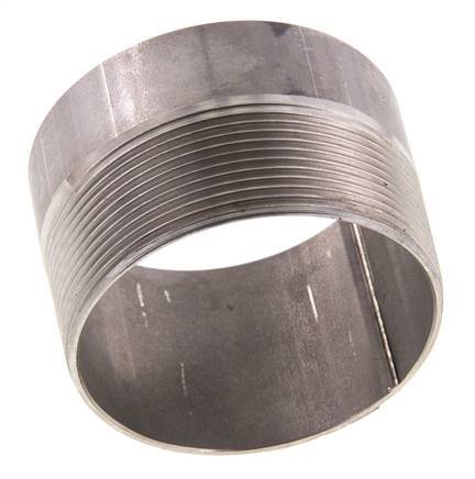 R 2 1/2'' Male x 76.1mm Stainless steel Pipe Nipple with Welding End 20 Bar DIN 2982 - 50mm